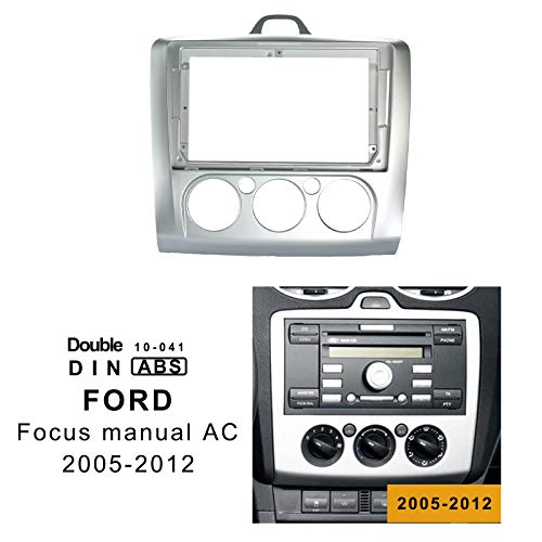 EZoneTronics Spezieller Autoradio-Rahmen für Ford Focus manuell, AC 2005–2012, Doppel-DIN 10–041