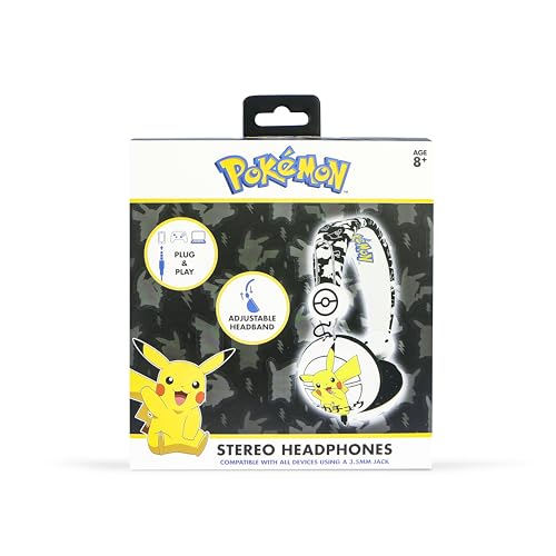 OTL Technologies PK0603 Pokemon Pikachu Tween Wired Headphones White Ages 8+