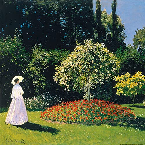 1art1 Claude Monet - Dame im Garten, 1867 Poster Kunstdruck 70 x 70 cm