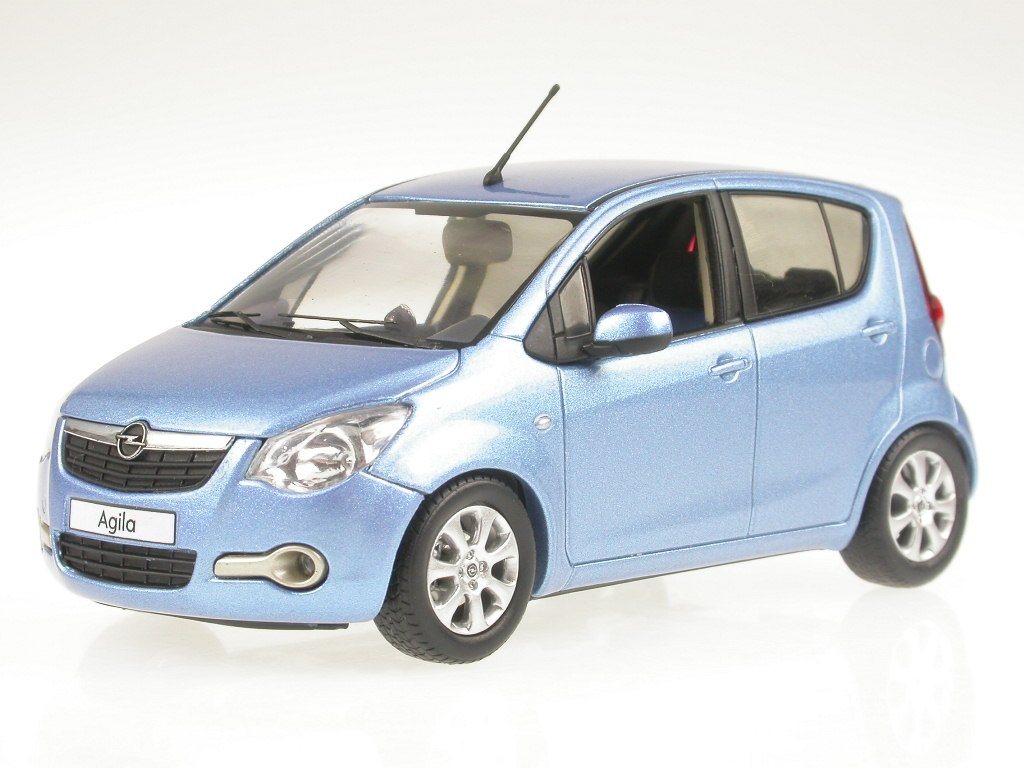 Opel Agila blaumetallic Modellauto Schuco 1:43