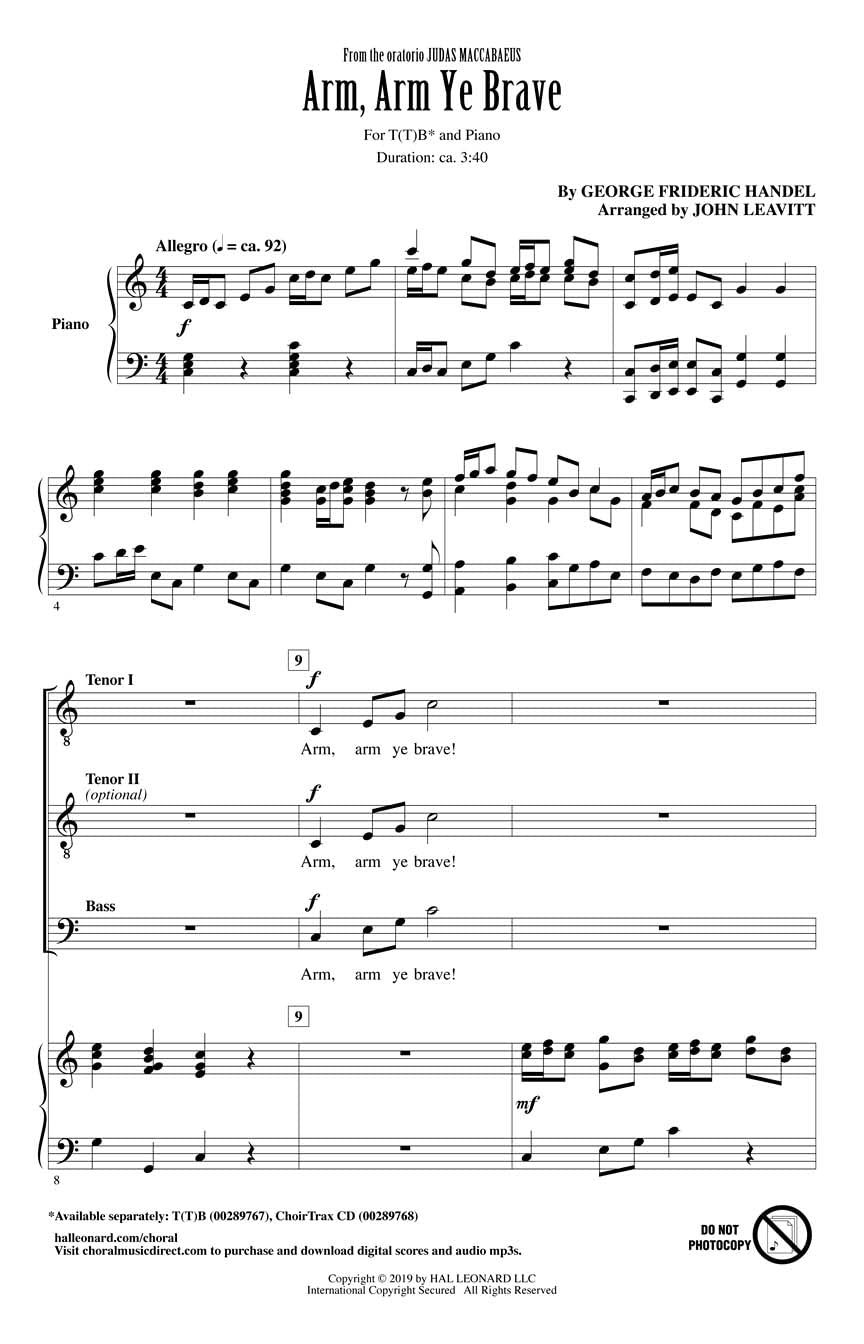 Georg Friedrich Händel-Arm, Arm Ye Brave-CD