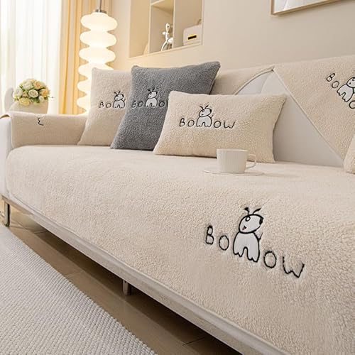 YWQJL Sofabezug 1 2 3 4 Sitzer Sofaschoner rutschfest Couchbezug L Form Waschbarer Dekor Perim Sofa Decken Sofaschutz Katze Hund Decke Doppelseitiger Gesteppter(C,90x120cm)