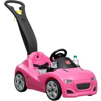 Step2 Whisper Ride Kinderauto / Rutscher in Rosa | Spielzeug Auto mit Schiebestange | Kinderfahrzeug / Rutscherauto ab 1.5 Jahre