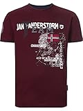 Jan Vanderstorm Herren T-Shirt Sölve dunkelrot L - 52/54