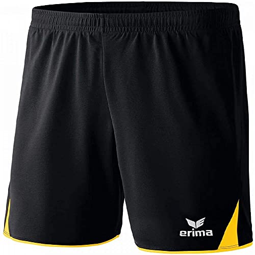 Erima Herren Classic 5-C Shorts, schwarz/gelb, M