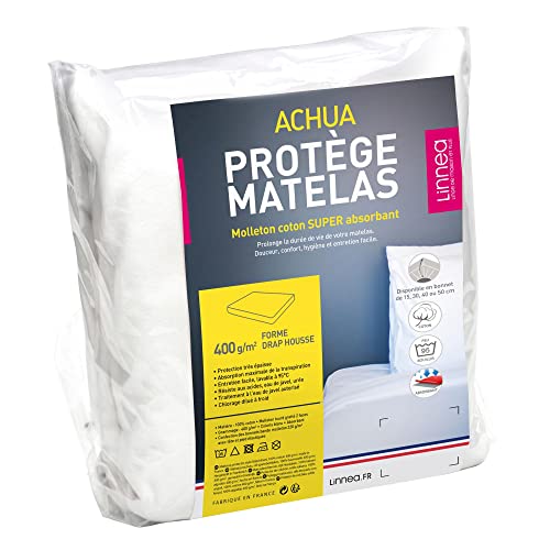 Matratzenschoner „ACHUA", 160 x 210 cm, Molton, 100% Baumwolle, 400 g/m²