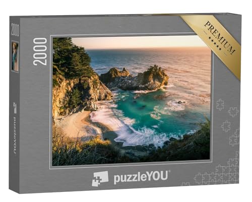 puzzleYOU: Puzzle 2000 Teile „Sonnenuntergang, Big Sur an der California State Road 1“