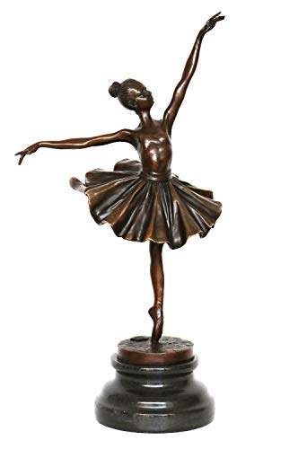 Bronzeskulptur Tänzerin Ballerina nach Degas Ballett Bronze Figur Replika f
