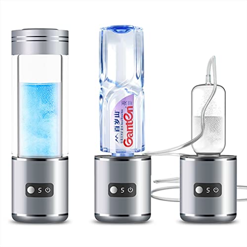 BLUNOA 350Ml Wasserstoff-Wasser-Generator Ionisierte Hydrierte Wasserflasche Mit Inhalator & Adapter Hersteller Von Alkalischen Wasserflaschen Für Wasserstoff Anti-Aging-Antioxidans-Glasflasche