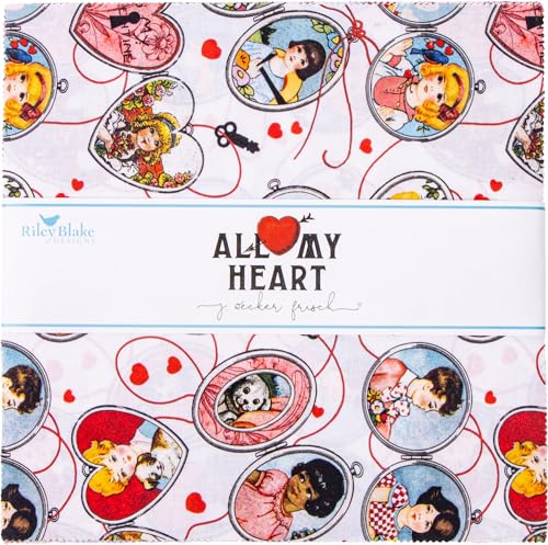 J Wecker Frisch All My Heart 10-14130-42 Stapler 42 25,4 cm Quadrate, Schichtkuchen Riley Blake