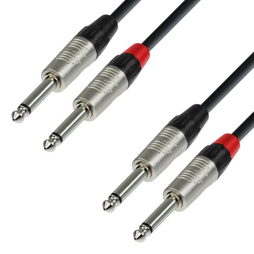 Adam Hall Cables 4 STAR TPP 0150 Audiokabel REAN 2 x 6,3 mm Klinke mono auf 2 x 6,3 mm Klinke mono 1,5 m