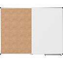 Kombiboard Legamaster UNITE, Pinboard & Whiteboard, B 1200 x T 12,6 x H 900 mm, lackierter Stahl & Naturkork, weiß & braun 2