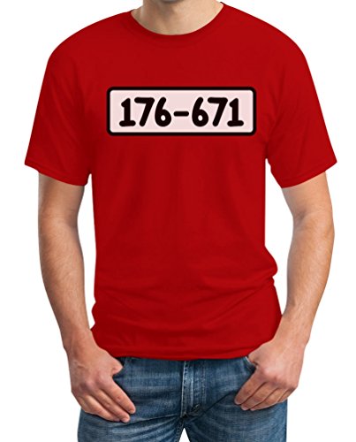 Panzerknacker Shirt Kostüm Karneval Fasching T-Shirt XXX-Large Rot