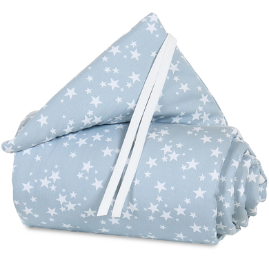 babybay Nestchen Piqué passend für Modell Maxi, Boxspring und Comfort, azurblau Sterne weiß