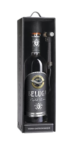Beluga Gold Line Vodka Montenegro 40% Vol. 0,7l in Geschenkbox in Lederoptik mit Pinsel