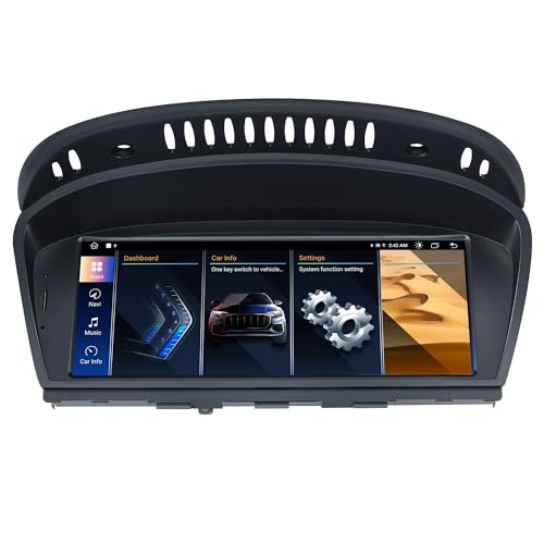Ponskoy Autoradio für BMW 3er E90 E91 E92 CCC(2005-2008), 8,8 Zoll Upgrade Autoradio für BMW 5er E60 E61 E63 E64 CCC(2005-2008) mit Wireless Carplay Android Auto GPS WLAN SWC BT DSP FM Radio, 4+64GB