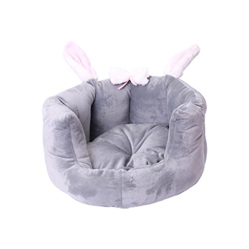 Saterkali Katzenbett in Kaninchenform, warmes Bett für Haustiere, Katzen, Hund, Nest, PP-Baumwolle, C