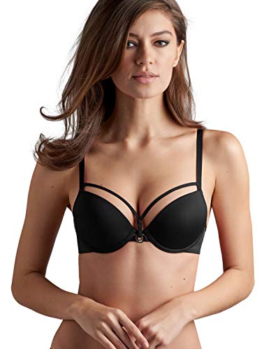 Marlies Dekkers 16451 Women's Space Odyssey Black Solid Colour Padded Underwired Longline Push Up Bra 75D
