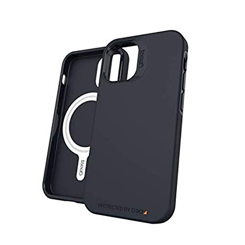 Gear4 Rio Snap Case - Aufprallschutz mit MagSafe Kompatibilität für Apple iPhone 12 Mini 702007477 Schwarz