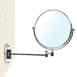 HIMRY Designed Kosmetik Spiegel/Kosmetikspiegel, 8 inch, 360° drehbar. 2 Spiegel: normal und 7 - Fach Vergrößerung, 17,5 cm ø, verchromten, KXD3107-7x
