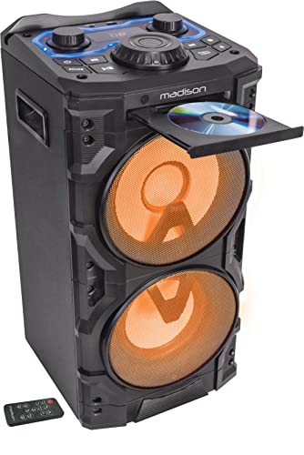 Madison MAD-HP300CD-SB Bluetooth Lautsprecher CD-Player Party Soundsystem DJ