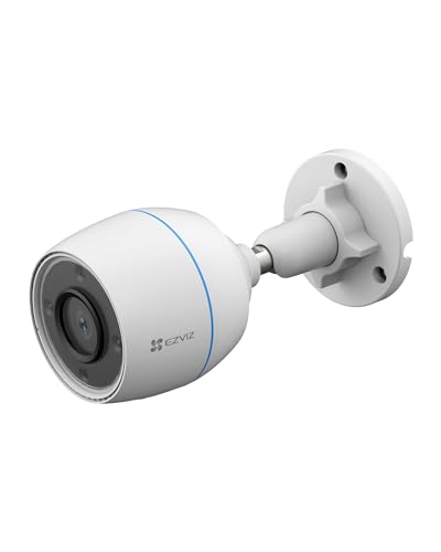 EZVIZ 1080P FHD WLAN Kamera, Überwachungskamera Aussen mit Farbnachtsicht, Bewegungserkennung, aktive Verteidigung mit Licht, IP67 wasserdicht, kompatibel mit Alexa, Google Home, C3TN Color