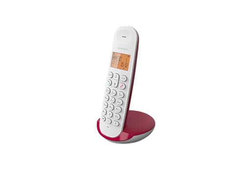Logicom Iloa 150 Schnurloses Festnetztelefon ohne Anrufbeantworter – Solo – analoge und DECT-Telefone – Himbeere
