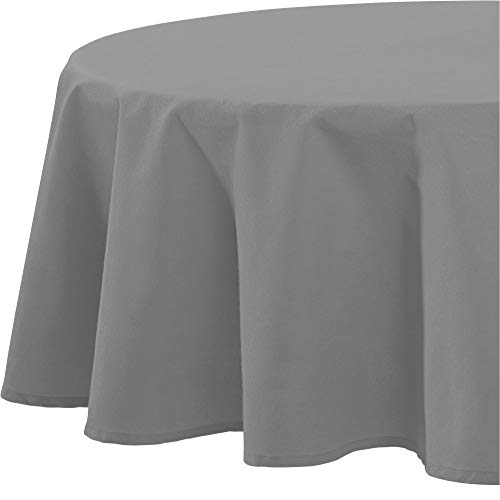 REDBEST Tischdecke, Tischwäsche 100% Baumwolle weiß Größe oval 160x220 cm - Robustes, glattes Gewebe (weitere Farben, Größen)