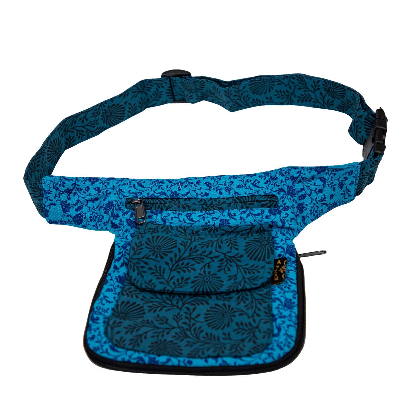KUNST UND MAGIE Hüfttasche Bauchtasche Gürteltasche Bauchgurt Festivaltasche Gassi-Tasche Goa, Farbe:Blau