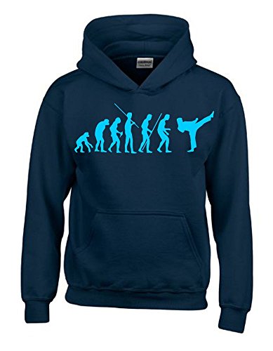 KARATE Evolution Kinder Sweatshirt mit Kapuze HOODIE navy-sky, Gr.152cm
