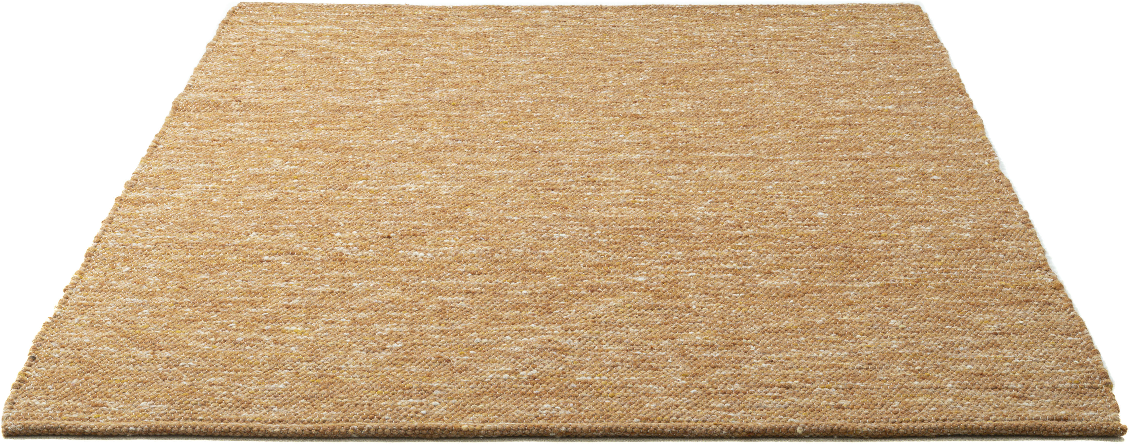 Sansibar Wollteppich Hörnum, rechteckig, 12 mm Höhe, Handweb Teppich, meliert, reine gewalkte Wolle, handgewebt, ideal im Wohnzimmer & Schlafzimmer
