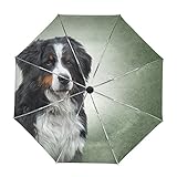 ALAZA Berner Sennenhund Vintage Reise Regenschirm Auto Öffnen Schließen UV-Schutz-windundurchlässiges Leichtes Regenschirm