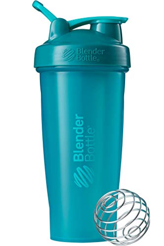 BlenderBottle Classic Loop Shaker mit BlenderBall, optimal geeignet als Eiweiß Shaker, Protein Shaker, Wasserflasche, Trinkflasche, BPA frei, skaliert bis 600 ml, 820 ml, Kunststoff , teal