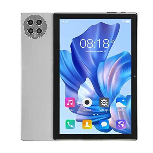 10-Zoll-Tablet, 12 GB RAM, 256 GB ROM, Unterstützt 512 GB Erweiterung, 10000 MAh Großer Akku, 1920 X 1200 IPS-Display, 8 MP + 20 MP Kamera, für Android 12, 4GLTE 5G WiFi (Grau)