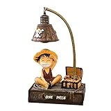 ALTcompluser Anime One Piece LED Nachtlicht Lampe, Nachttischlampe Schreibtischlampe Deko für Kinderzimmer/Wohnzimmer(Luffy)