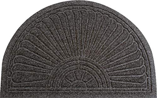 Dune Halfmoon Dark Grey Fußmatte, Polyamid, grau, 55x85 cm