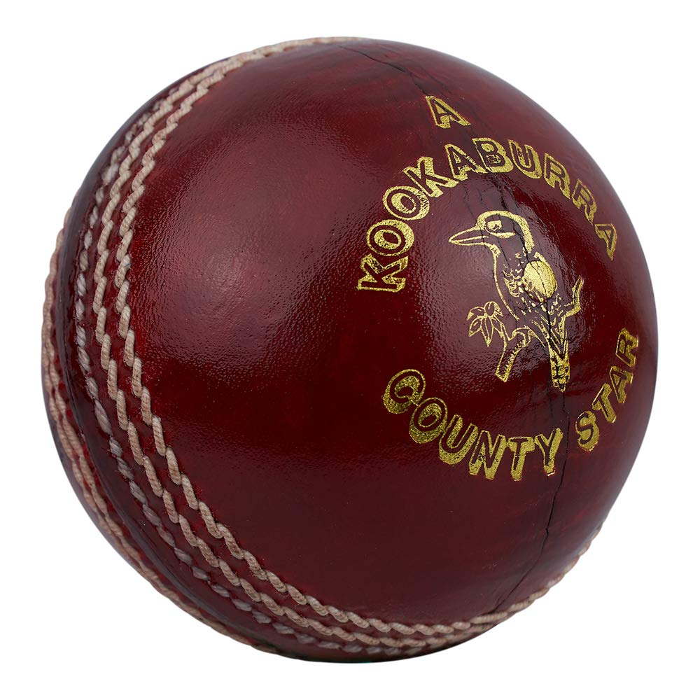 KOOKABURRA County Star Cricketball für Herren, 155 g, Rot