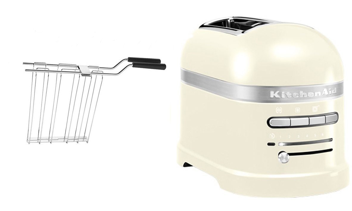KitchenAid Toaster "Artisan 5KMT2204EAC ALMOND CREAM", 2 kurze Schlitze, für 2 Scheiben, 1250 W, mit Sandwichzange