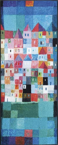 Läufer »Colourful Houses«, wash+dry by Kleen-Tex, rechteckig, Höhe 7 mm, In- und Outdoor geeignet