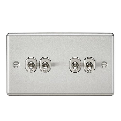 Knightsbridge clavtog4bc 10 A 4 G 2 Wege Toggle Switch – abgerundete gebürstetes Finish, Chrom