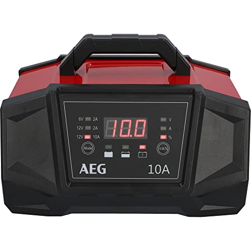 AEG 158007 Werkstatt-Ladegerät WM 6 Ampere für 6 und 12 Volt Batterien, mit Autostart-Funktion, CE, IP 20, 6 A