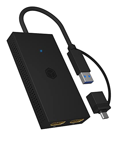 ICY IB-SPL1029AC - Adapter USB A/C > 2x HDMI, 4K 30 Hz