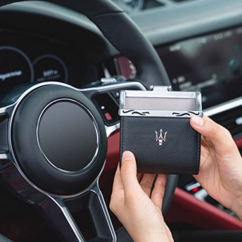 HUAQIEMI Auto Klimaanlage Steckdose Aufbewahrungsbox Mülleimer für Maserati Levante Ghibli Granturismo Innenausstattung