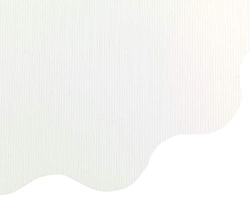 Klocke Dekorationsbedarf Rondella Manschetten – 50 Stück – Leicht Gestreift – Große Auswahl - Blumenpapier – Blumenfolie/Blumenmanschette/Straußmanschetten/Geschenkpapier Blumen (Weiß, Ø 70cm)