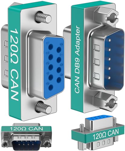 innomaker 4PCS CAN Bus DB9 Terminal Male to Female Connector Adatper with 120ohm Resistance Between CAN-H and CAN-L DVI-D