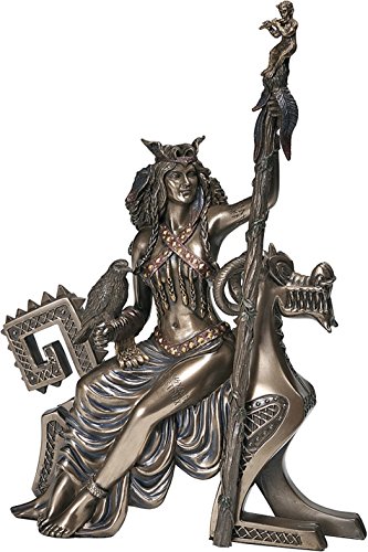 Frigg Gemahlin des Odin bronziert Figur Sammelfigur