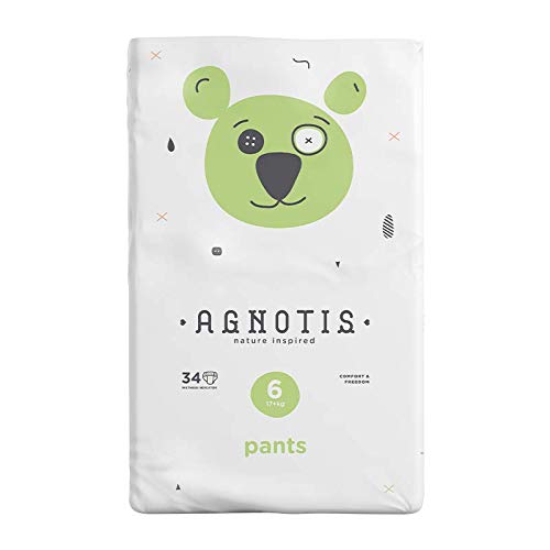 AGNOTIS - 136 Baby Pants Größe 6 für Babys 16+ kg | mit hervorragendem Auslaufschutz und Feuchtigkeitsindikator | dermatologisch getestet |4 Pkg x 34 Höschenwindeln, 0,32€ Stk.