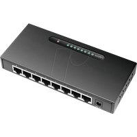 LogiLink NS0111 - Gigabit Ethernet LAN Desktop Netzwerk Switch im Metallgehäuse, QoS, Schaltfeld 10Gbit/s, 8-Port