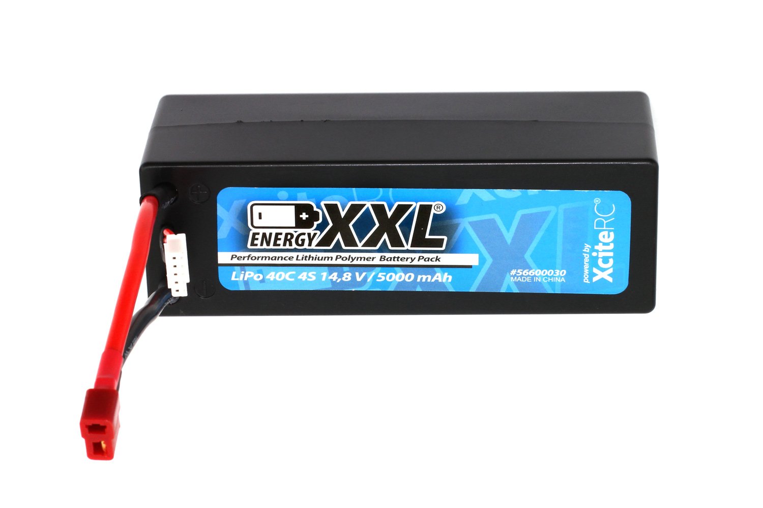 XciteRC 56600030 - Energy XXL Performance Lipo Batterie Pack 40C 4S - Hardcase und T-Anschlußstecker, 14.8 V, 5000 mAh