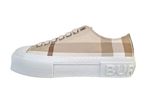 BURBERRY Schuhe Damen Turnschuhe aus Baumwolle 8065647 Check Seil, Check Seil, 40 EU